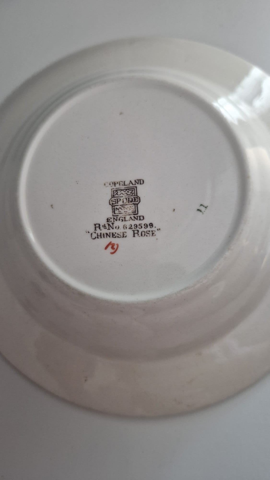 Original vintage porcelain Copeland chinese rose