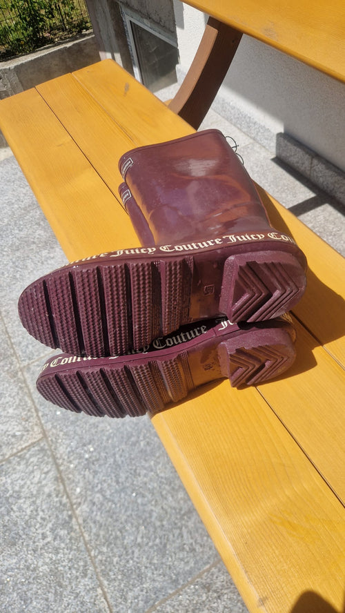 Juicy Couture Purple Rubber Boots